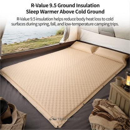 Automatic Inflatable Camping Mattress – Moisture-Proof,Back-Support,Portable|Traverseon