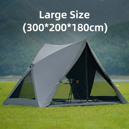 Black Coated Automatic Camping Tent – UPF50+ Waterproof Pop Up Shelter | Traverseon