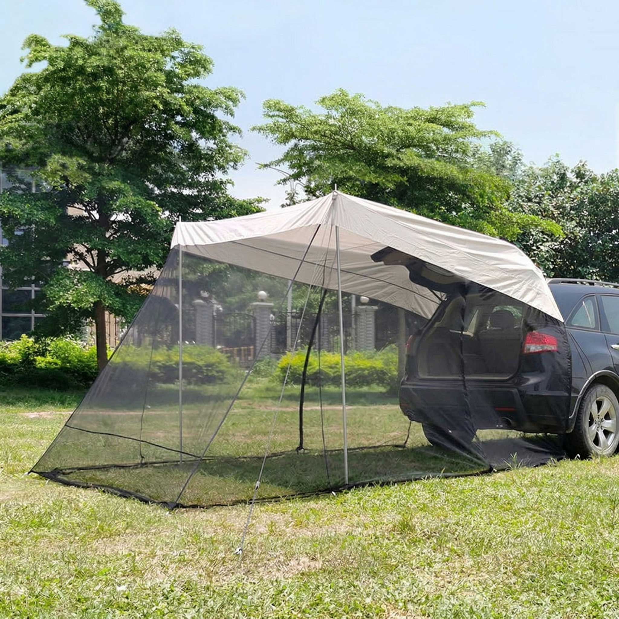 SUV Trunk Canopy Tent – Mosquito Net Sunshade Waterproof Car Shelter | Traverseon