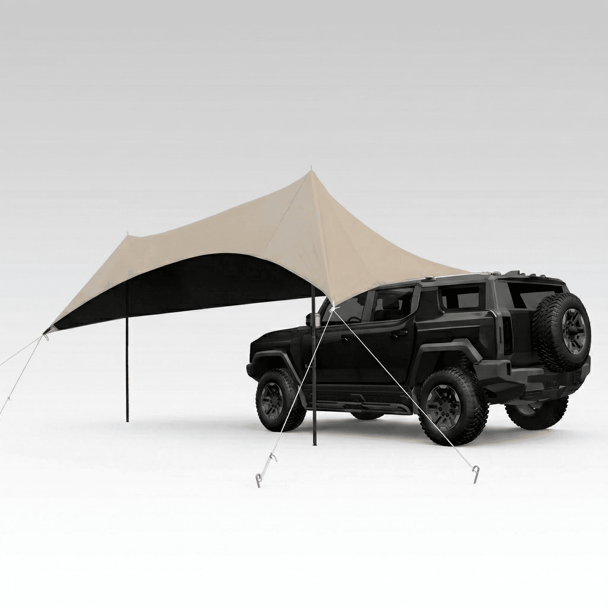 Car Side Awning – UPF50+ Waterproof Suction Mount Shade for SUV RV | Traverseon