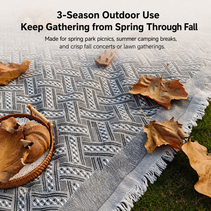 3-Season Woven Picnic Blanket – 9 Sizes for Indoor-Outdoor Use | Traverseon