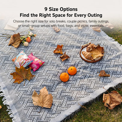 3-Season Woven Picnic Blanket – 9 Sizes for Indoor-Outdoor Use | Traverseon