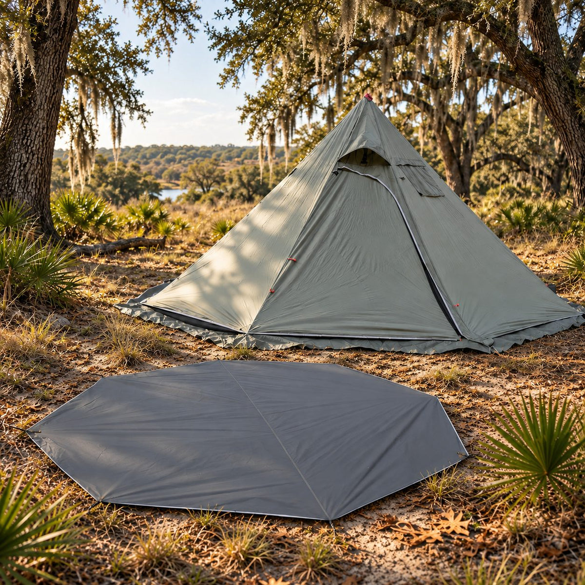 Hot Tent-1–3 Person Ultralight 4 Season Teepee Tent with Stove Jack | Traverseon