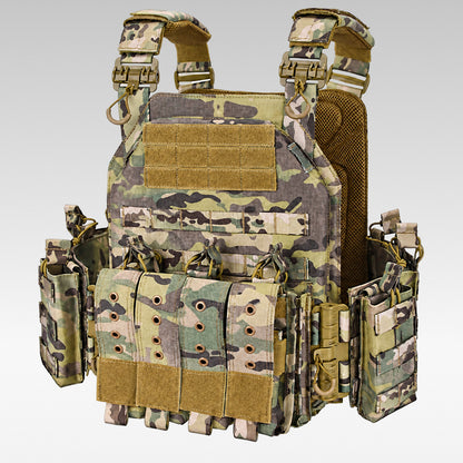 Tactical Vest MOLLE Carrier – 1000D Nylon Adjustable Military Gear Vest 38×31cm | Traverseon