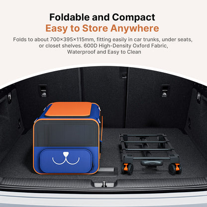 2-in-1 Pet Stroller & Carrier – Foldable Breathable Dog & Cat Travel Cart | Traverseon