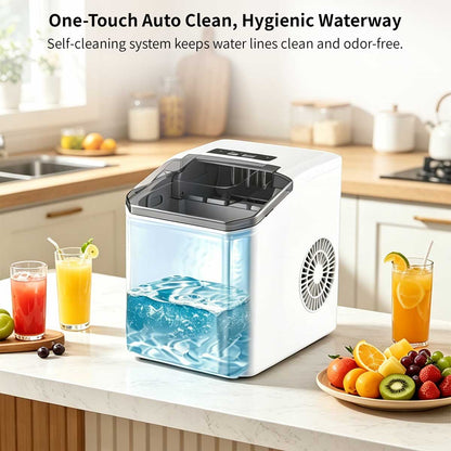 Countertop Ice Maker 6min Fast Ice - Dual Size Ice Auto Clean Portable | Traverseon