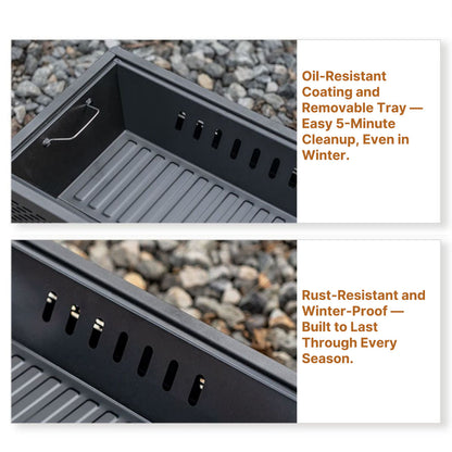 Portable Smokeless BBQ Grill – Foldable 27cm Wide for 5+ People | Traverseon