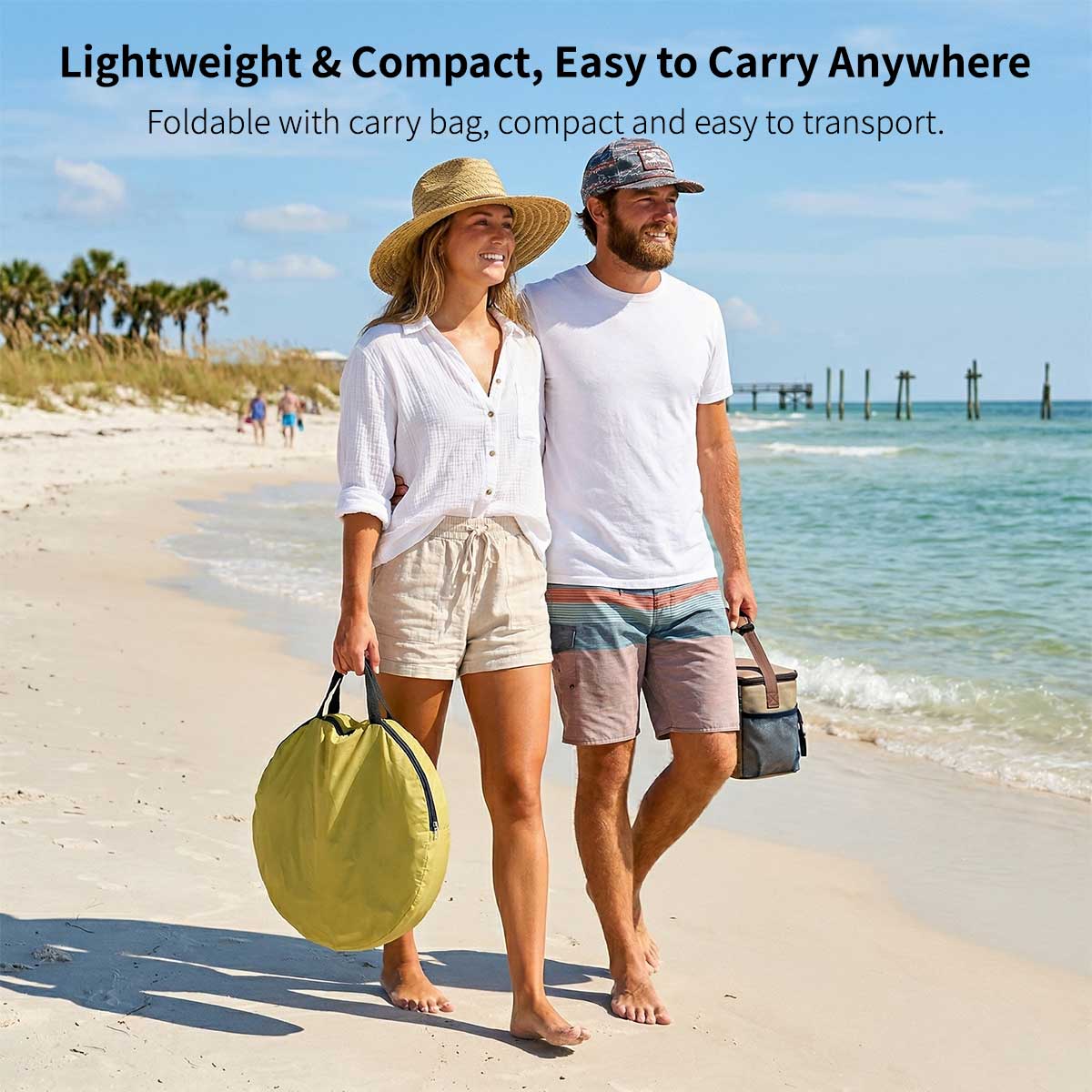 Pop-Up Beach Tent – Instant Setup UV Protection Sun Shelter | Traverseon