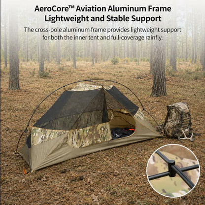 1 Person Backpacking Tent – 4 lb, 3000mm+ Waterproof Double-Wall | Traverseon