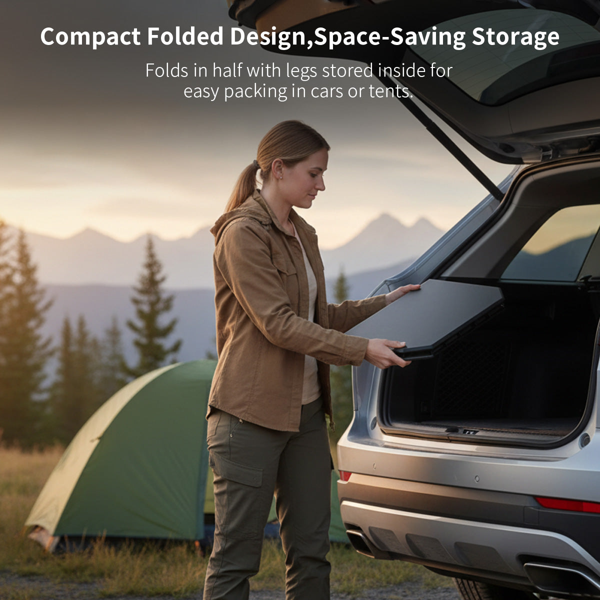 ABS & Aluminum Table – Camping Folding Dual-Height 1.6KG Portable Picnic Outdoor | Traverseon