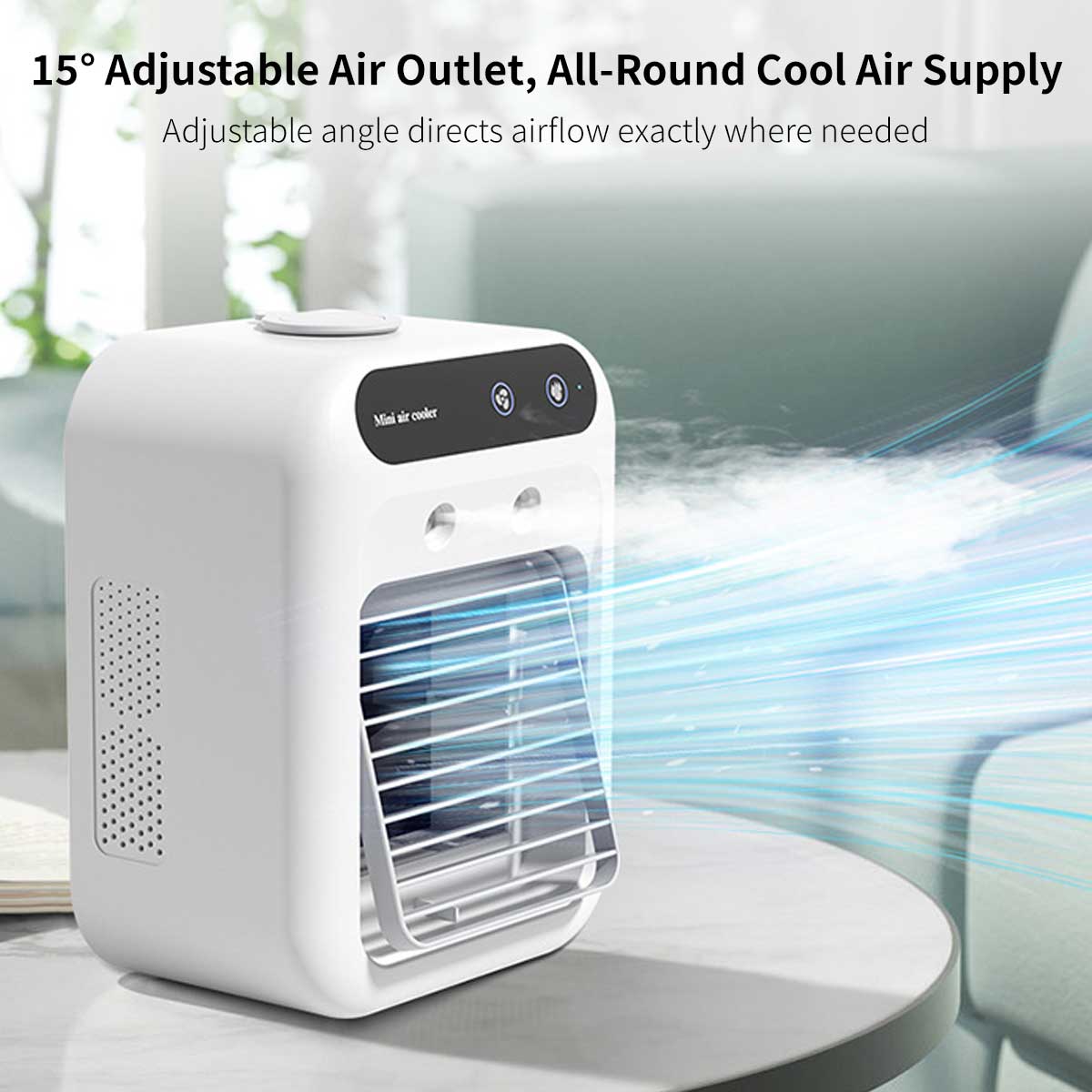 Desktop Evaporative Air Cooler – USB Mist Cooling Fan with Humidifier | Traverseon