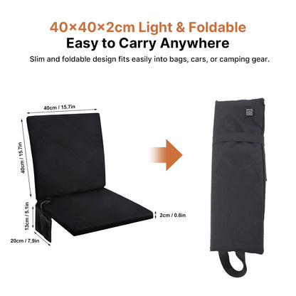 Heated Seat Cushion – All-Season 3 Gear Foldable for Camping Fishing Hiking | Traverseon