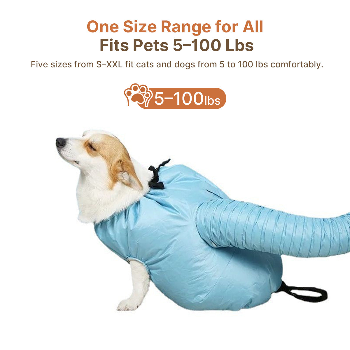 Dryer Dog Pet Drying Bag – 360° Circulating Hair Lock Hands-Free | Traverseon