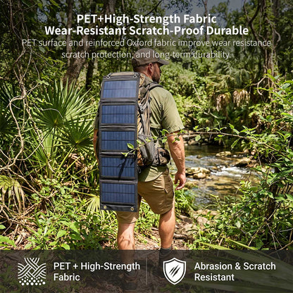 20W Foldable Solar Panel – Portable USB Charger for Camping | Traverseon