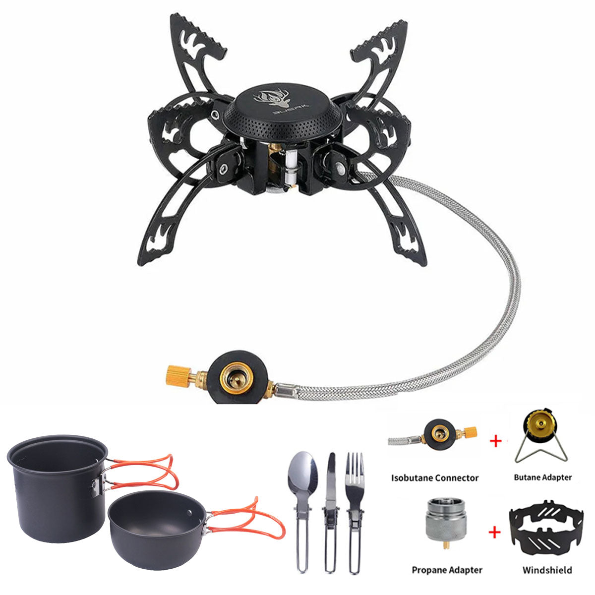 Traverseon Gas Camping Stove – 3800W Portable Windproof Outdoor Burner