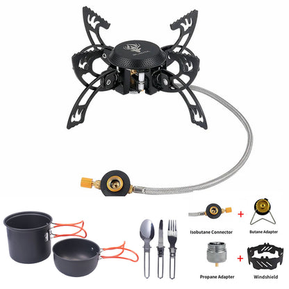 Traverseon Gas Camping Stove – 3800W Portable Windproof Outdoor Burner