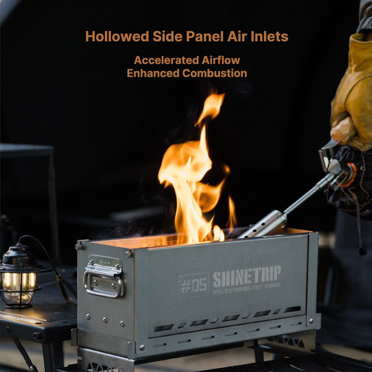 Wood Burning Camp Fire Pit – Secondary Combustion, Lightweight and Versatile