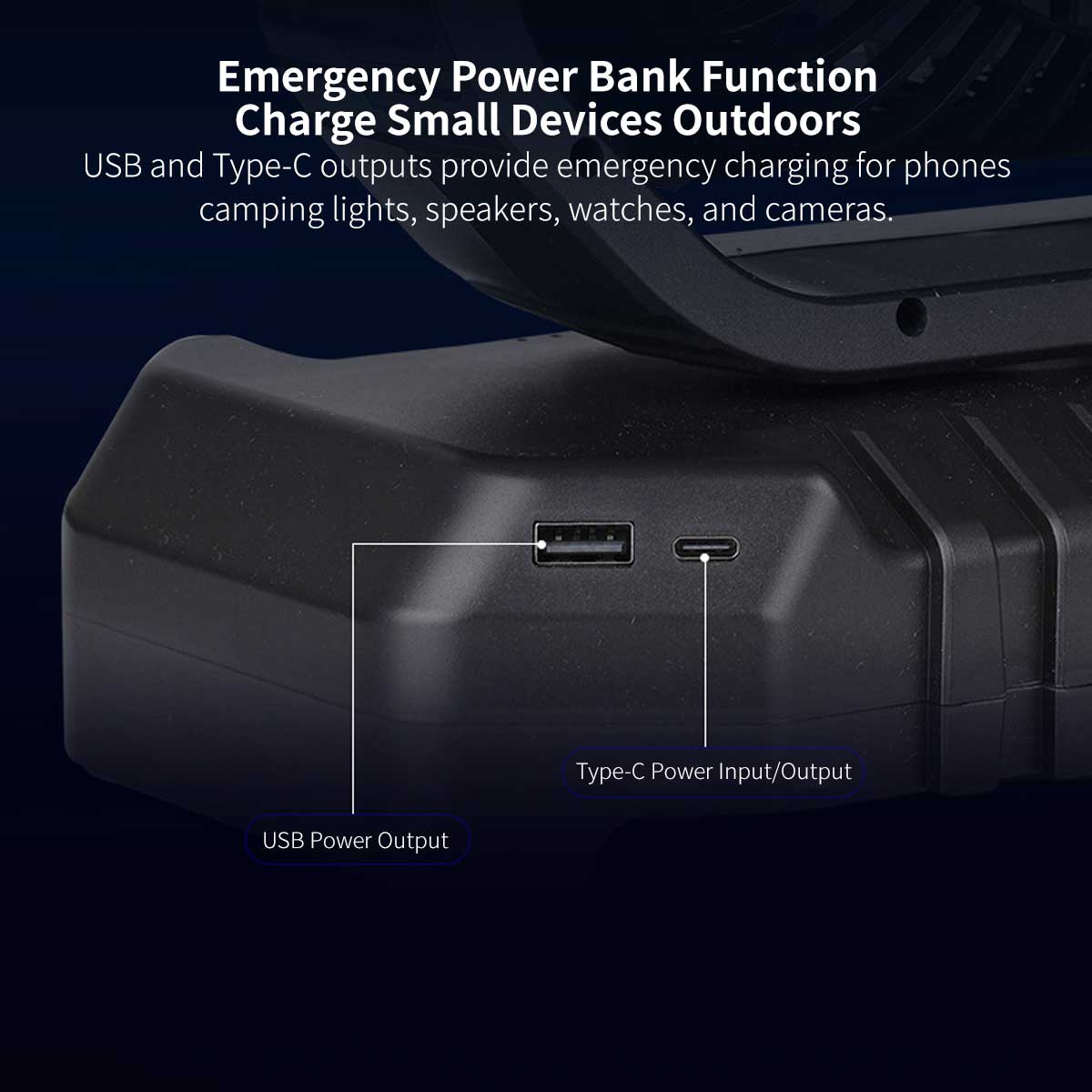 Misting Camping Fan – 40000mAh LED Fan & Power Bank | Traverseon