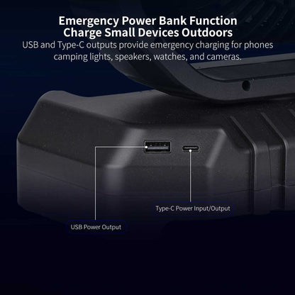 Misting Camping Fan – 40000mAh LED Fan & Power Bank | Traverseon