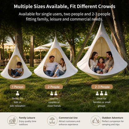 Conical Hanging Hammock Chair – 441 lb Waterproof Outdoor Swing | Traverseon