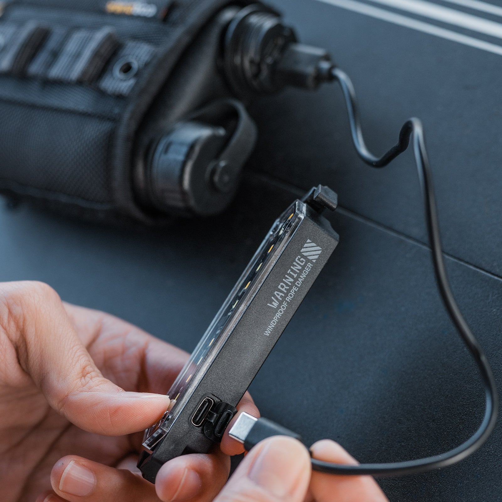 8-Piece Camping Rope Light Set with Buckles, Type-C Rechargeable, Stepless Dimming | Traverseon