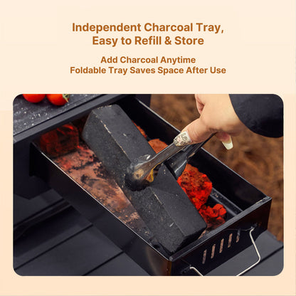 Portable Stainless Steel Grill – Foldable 3-7 People BBQ | Traverseon