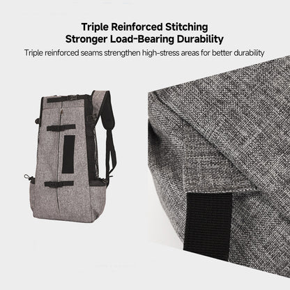 Pet Backpack Carrier with Whistle & Anti-Escape Safety – Breathable Ergonomic Design | Traverseon