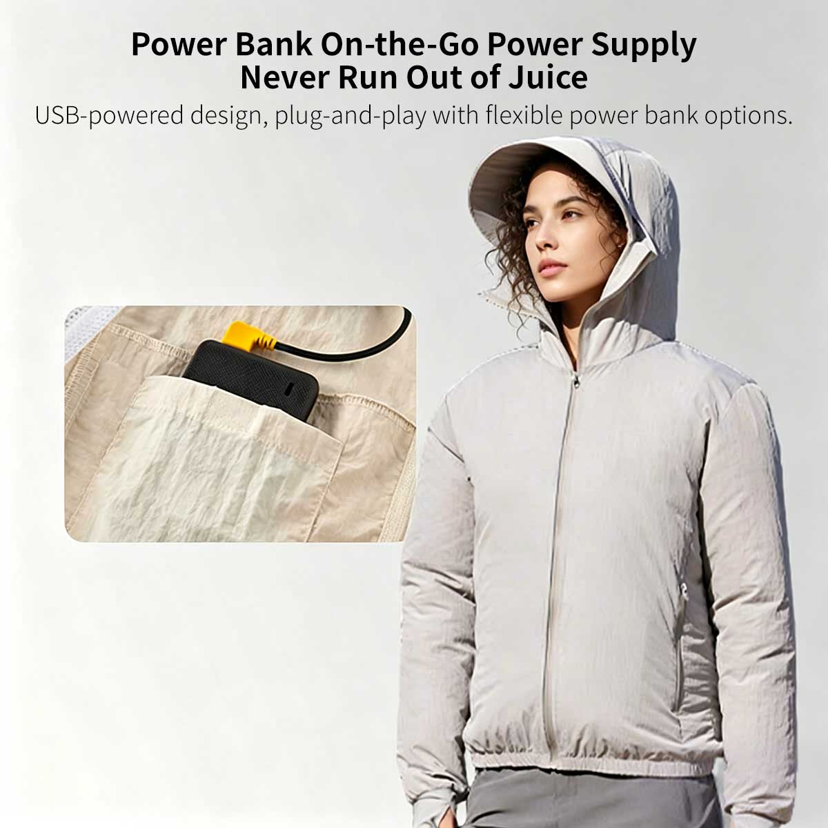 Cooling Fan Sun Protection Jacket – UPF50+ USB Outdoor Hoodie | Traverseon