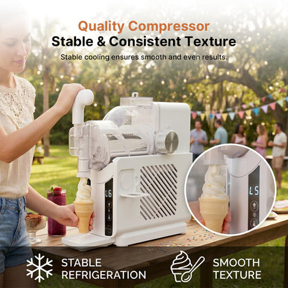 Traverseon 1.8L Portable Slushie & Ice Cream Maker | 110V Blue | Summer Party Essential
