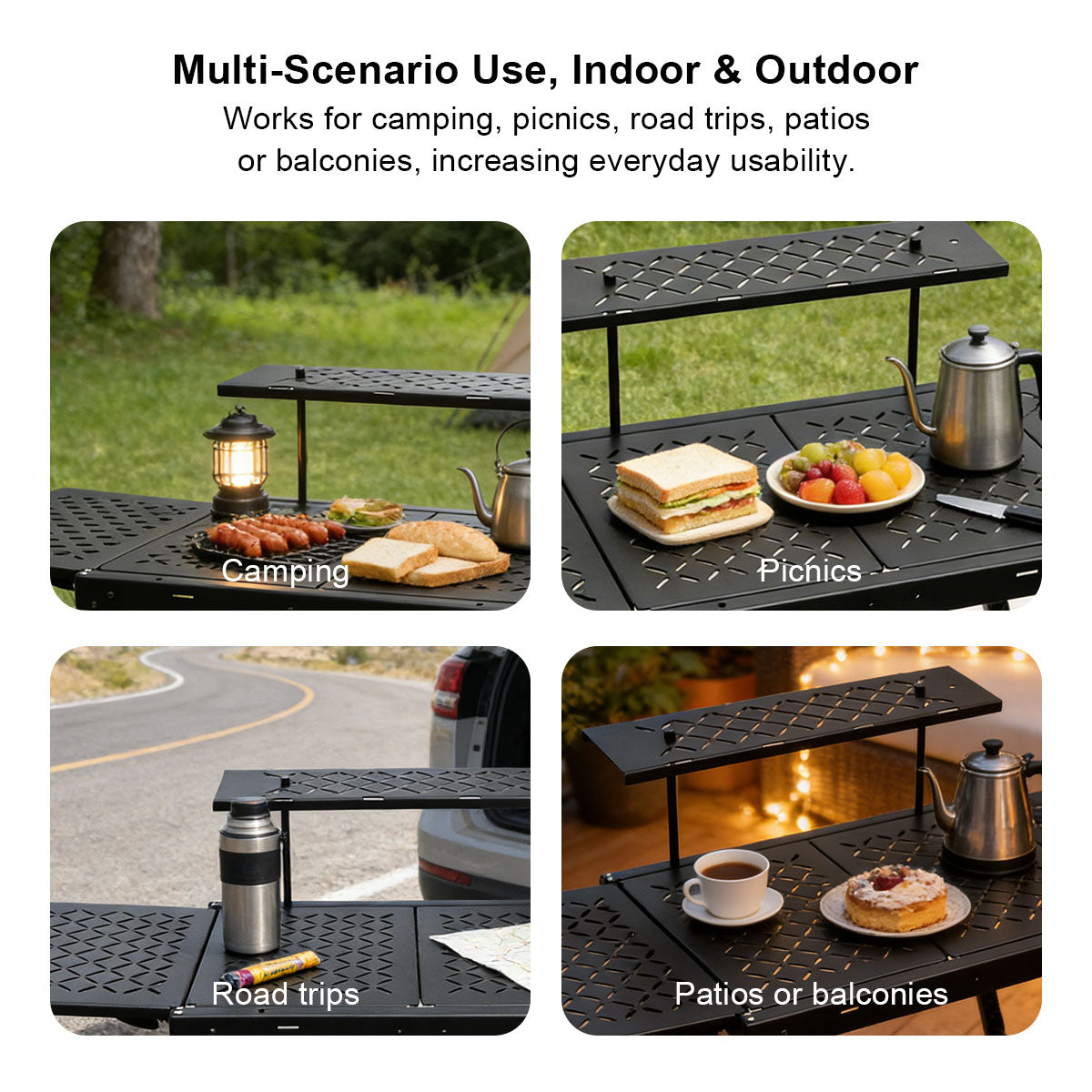 Lightweight IGT-Compatible Aluminum Camping Table, Foldable & Stove-Ready