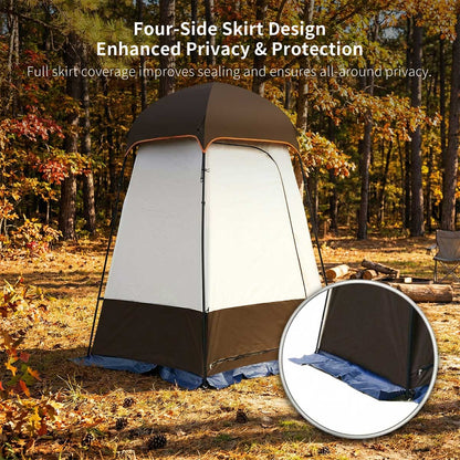 Outdoor Privacy Shower Tent – Waterproof UV-Resistant Changing Shelter with Floor & Hook | Traverseon