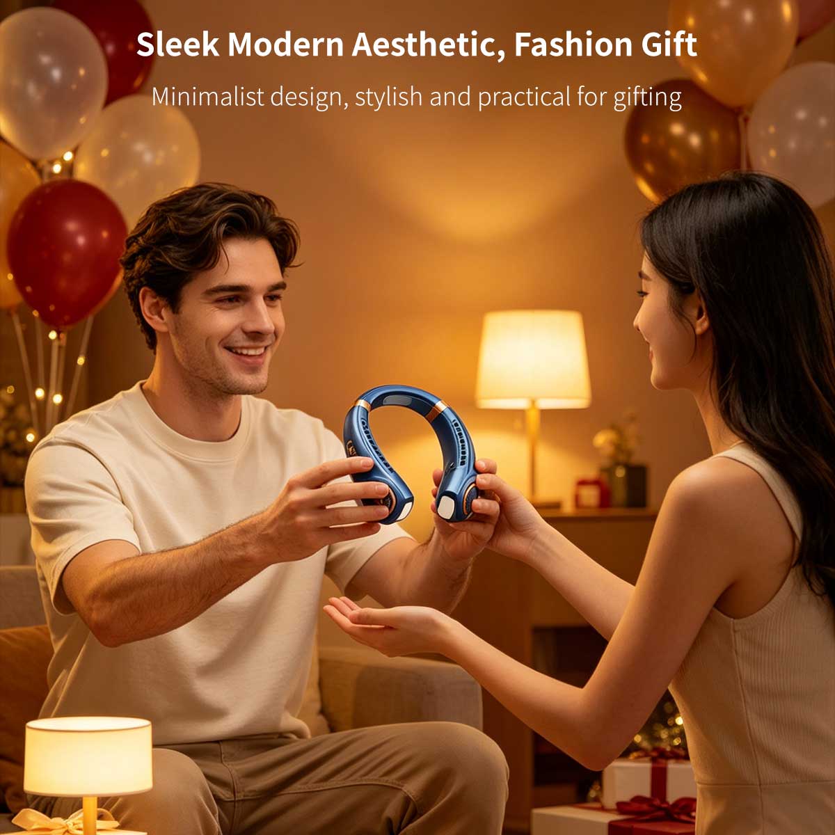 Ice Cooling Neck Fan – USB Rechargeable Bladeless Wearable Fan | Traverseon