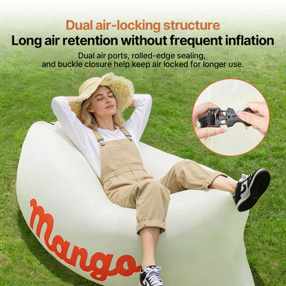 Inflatable Air Sofa – Pump-Free Portable Camping Lounger | Traverseon