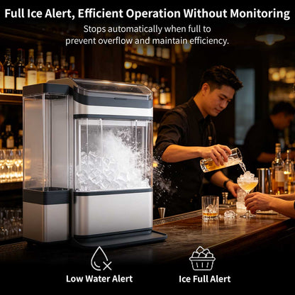 Commercial Portable Ice Maker – 17KG/38LB Fast Self-Clean Countertop Ice Machine | Traverseon