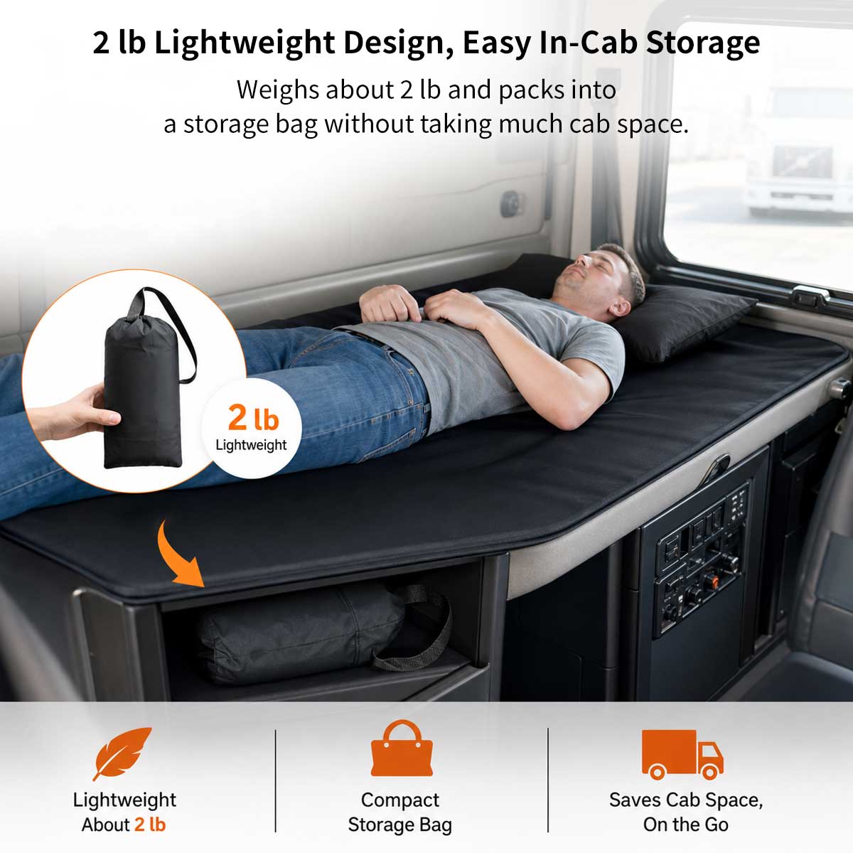 Truck Cab Hammock – 330 lb Adjustable Semi Truck Rest Bed | Traverseon