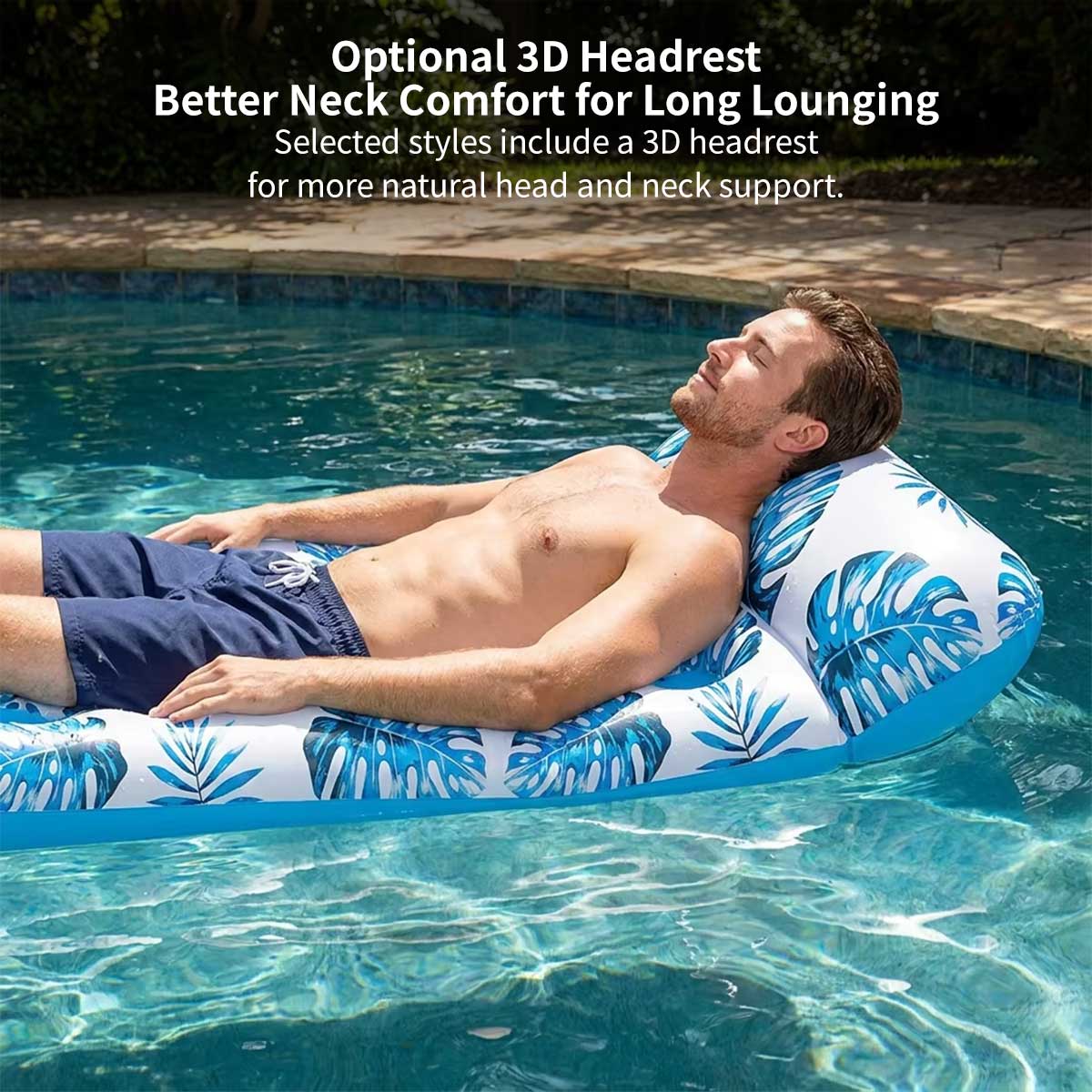 Inflatable Pool Lounger – 330 lb Adult Pool Float, 4 Styles | Traverseon