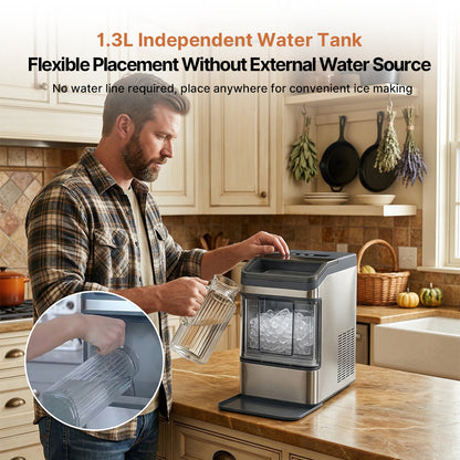Countertop Ice Maker – 37Lbs 6Min Ice Auto-Clean Portable RV Camping | Traverseon