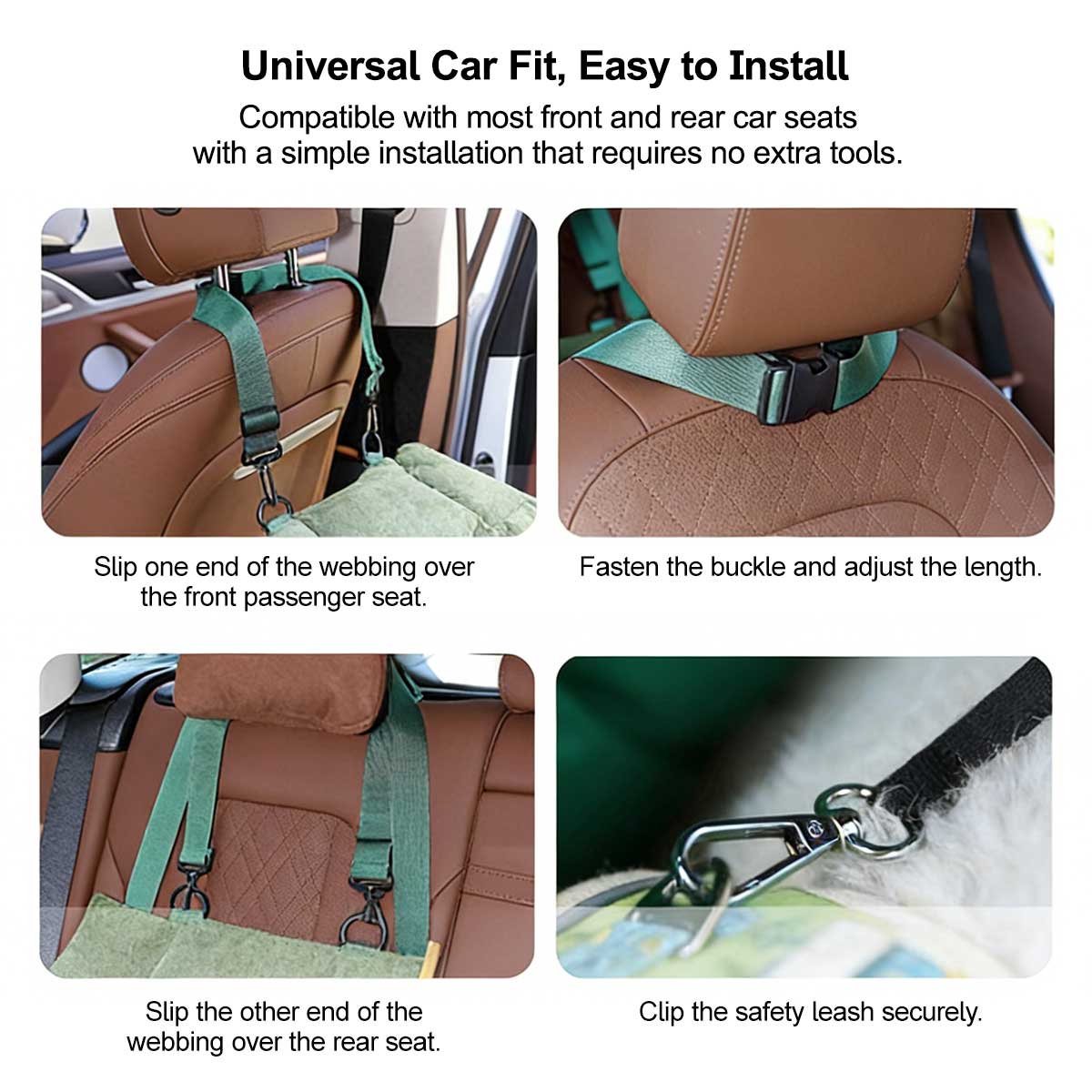 Dog Car Seat 3-in-1 Pet Travel Carrier Washable Safe for Small Medium Pets | Traverseon
