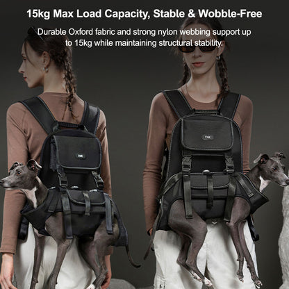 Dog Backpack Carrier – Bionic Breathable Adjustable for Hiking Walking Travel | Traverseon