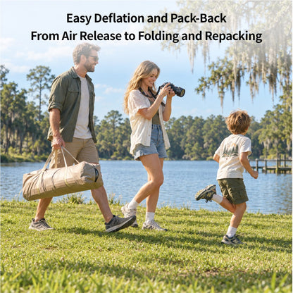 Traverseon Pole-Free Air Tent – 4–8 Person Inflatable Pop-Up Tent with Canopy