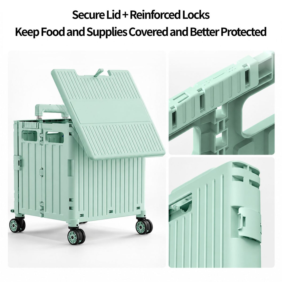 45L/65L Folding Utility Cart – Camping Crate with Stair-Climbing Wheels | Traverseon