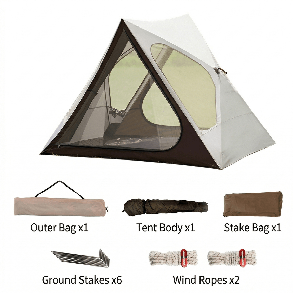 2-3 Person Pop Up Tent - UV Waterproof Triangle for Camping Beach Hiking | Traverseon