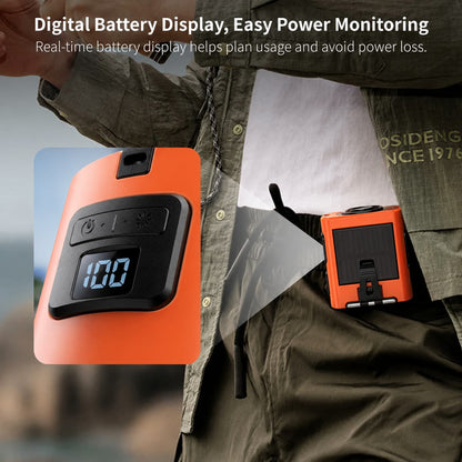Solar Recharge Waist Fan – 8000mAh TEC Cooling Fan | Traverseon