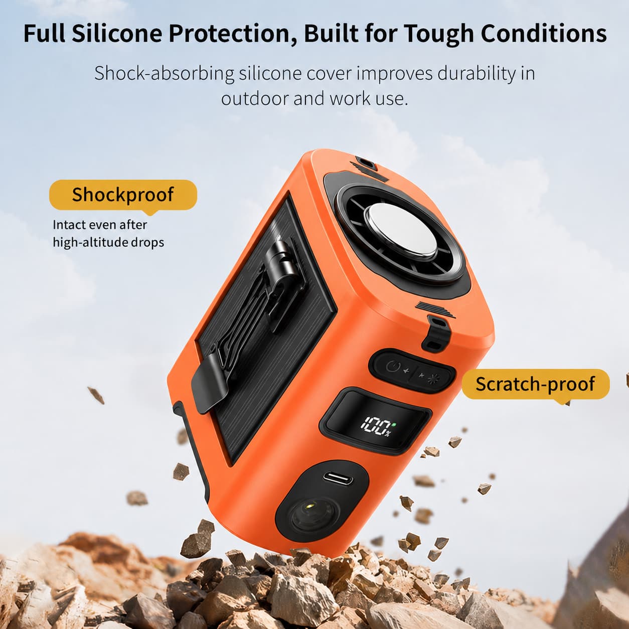 Solar Recharge Waist Fan – 8000mAh TEC Cooling Fan | Traverseon