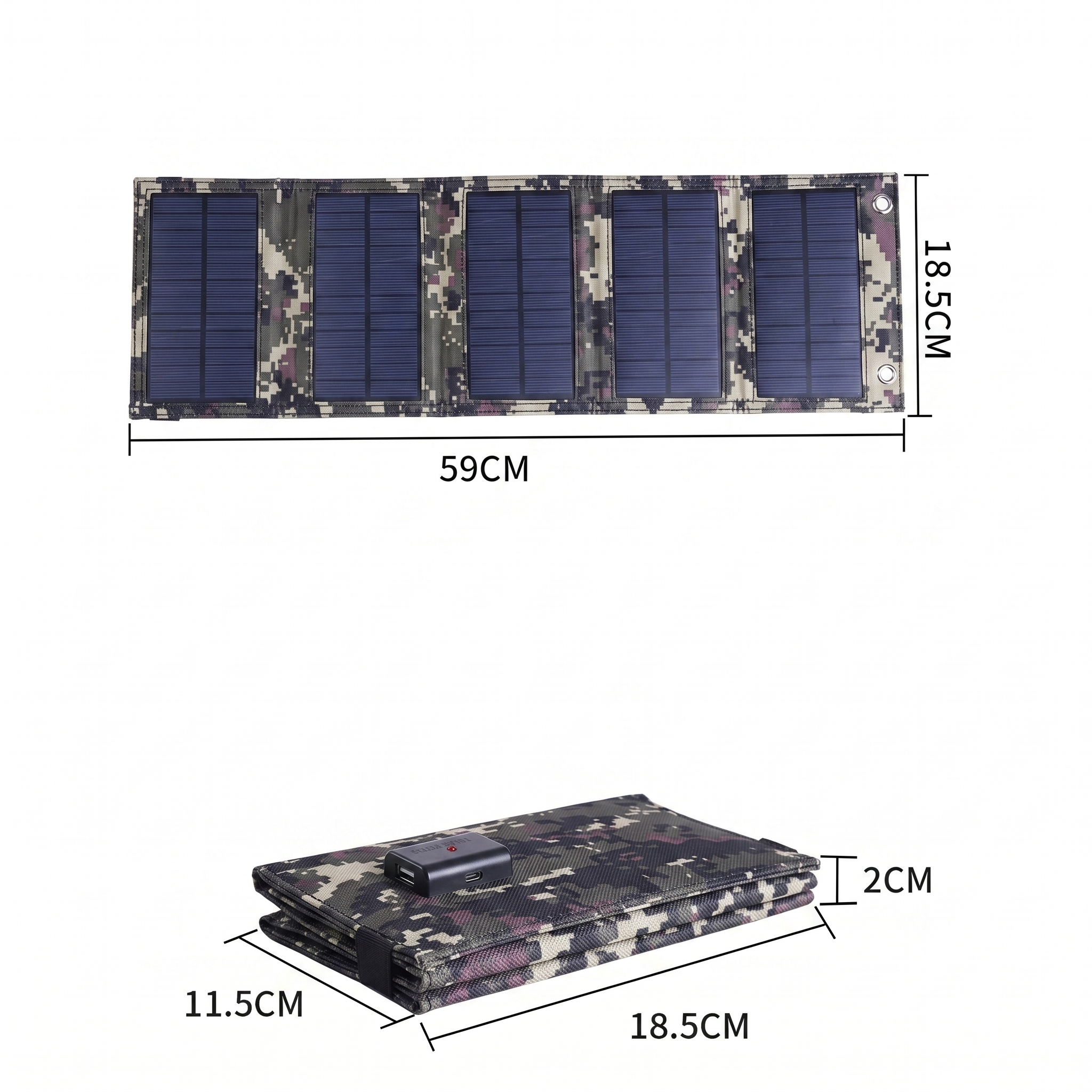 20W Foldable Solar Panel – Portable USB Charger for Camping | Traverseon