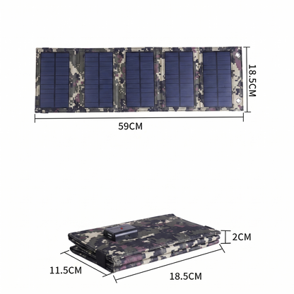 20W Foldable Solar Panel – Portable USB Charger for Camping | Traverseon