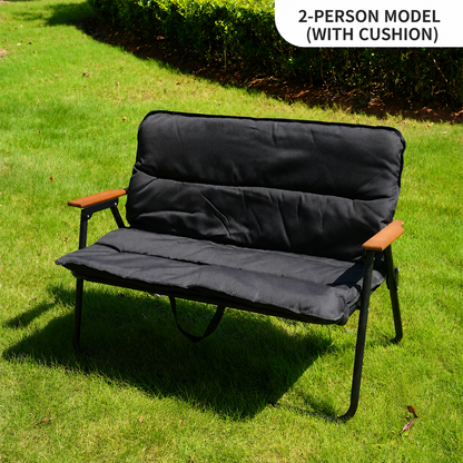 2-Person Padded Camping Loveseat – Foldable Outdoor Chair | Traverseon