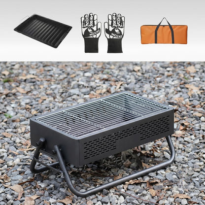 Portable Smokeless BBQ Grill – Foldable 27cm Wide for 5+ People | Traverseon