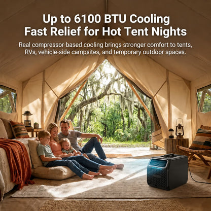 6100 BTU Max Portable Tent Air Conditioner – 110V Camping AC for Tents & RVs | Traverseon