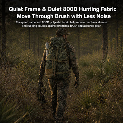 65.5L Camo Framed Hunting Backpack – 88 lb Max Load Meat Hauler | Traverseon